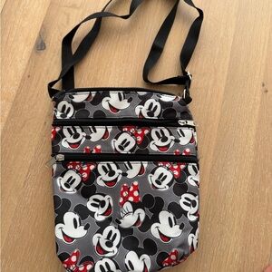 Disney Minnie and Mickey Crossbody Bag - Black, White, and Red